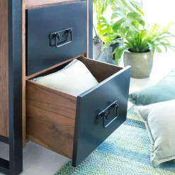 Made in Meubles Meuble de rangement en bois d'acacia Havana
