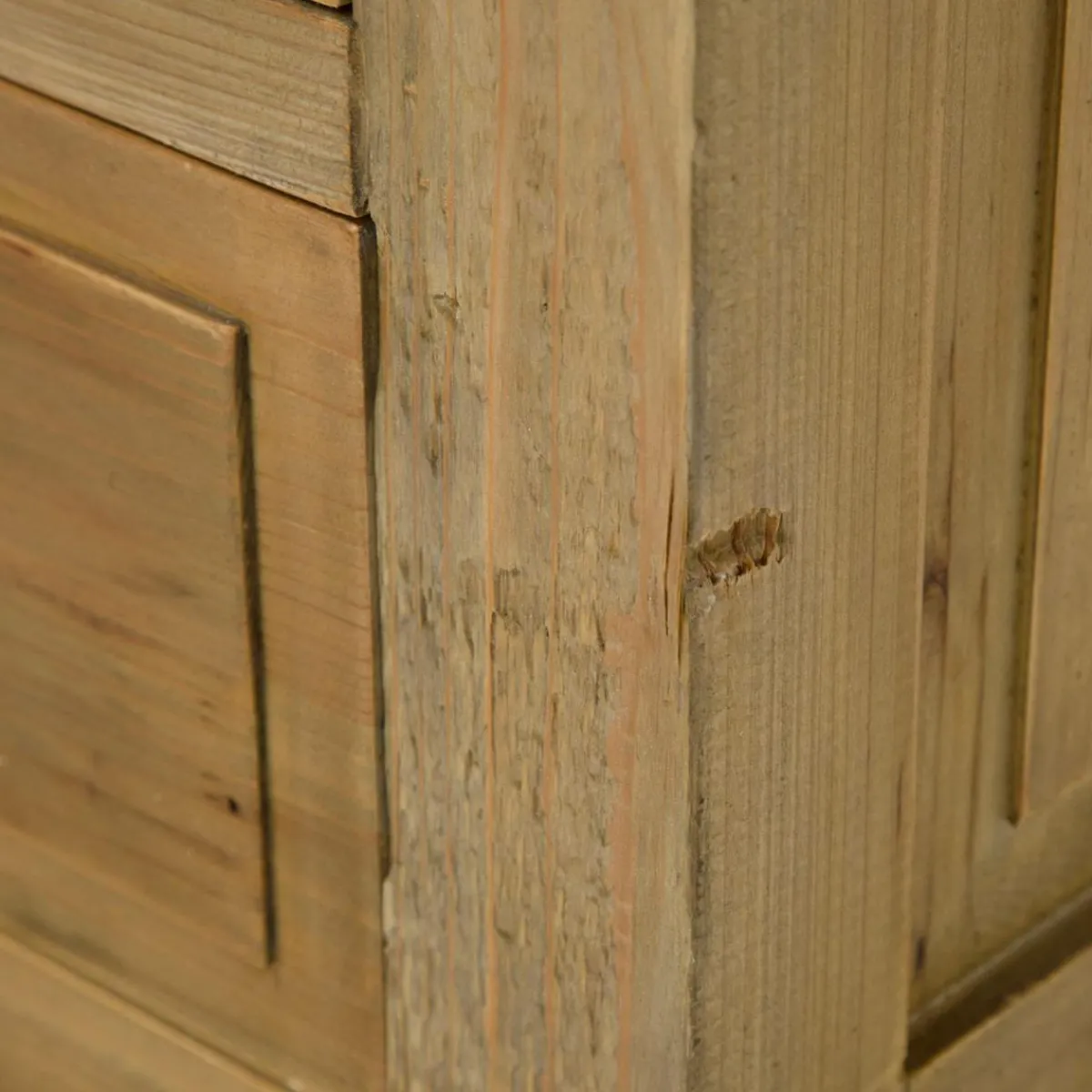 Made in Meubles Meuble sous vasque en bois recyclé Ambre
