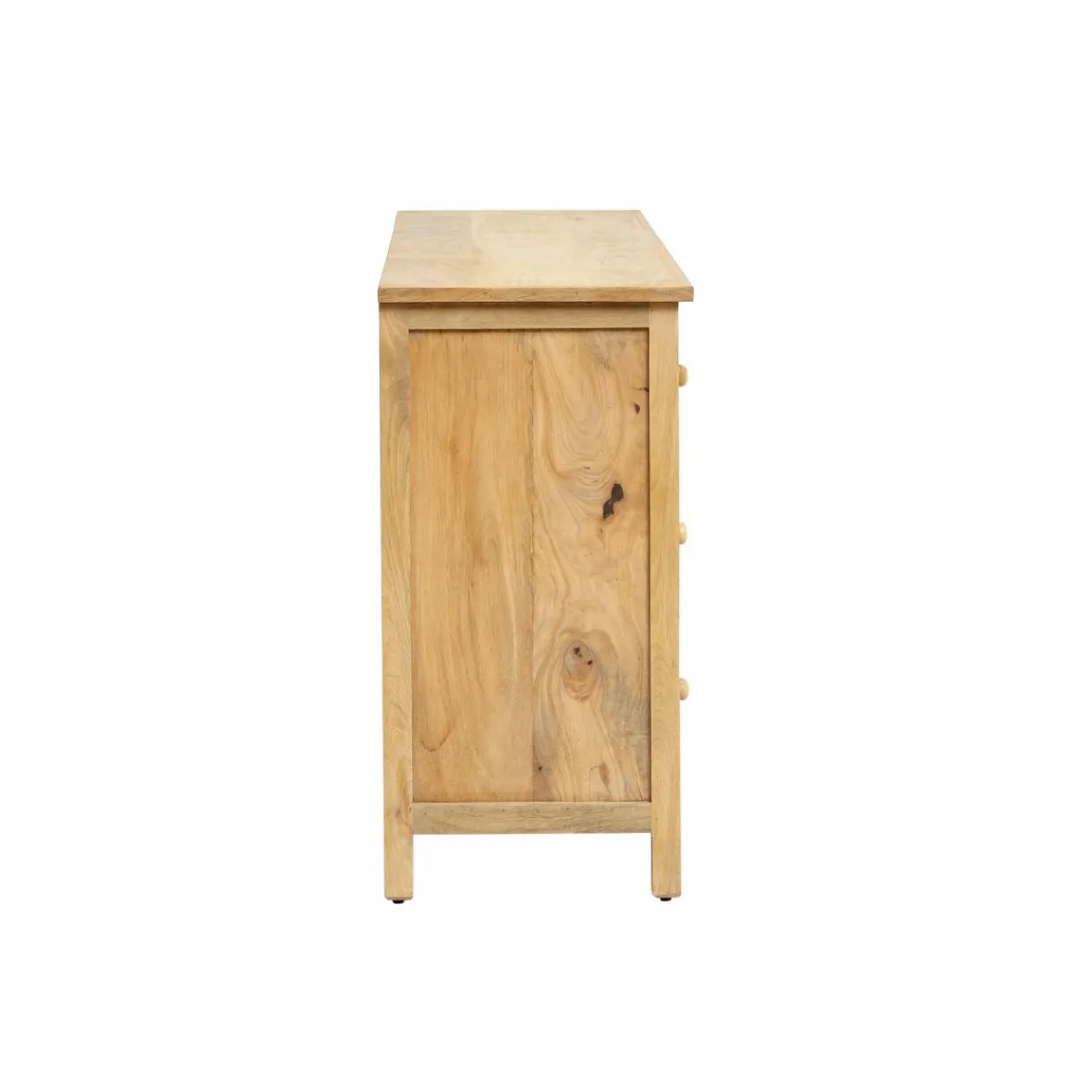 Made in Meubles Meuble sous vasque en bois de manguier blanchi Ronan