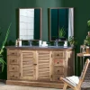 Made in Meubles Meuble sous vasque en bois recyclé Zephyr