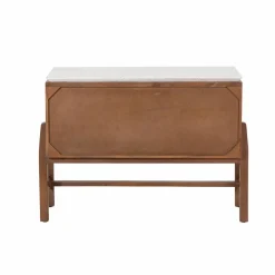 Made in Meubles Meuble sous vasque en bois d'acacia et terrazzo Kaelis