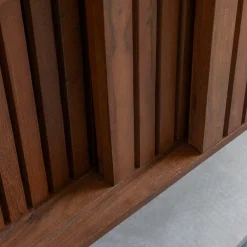 Made in Meubles Meuble sous vasque en bois d'acacia et terrazzo Kaelis
