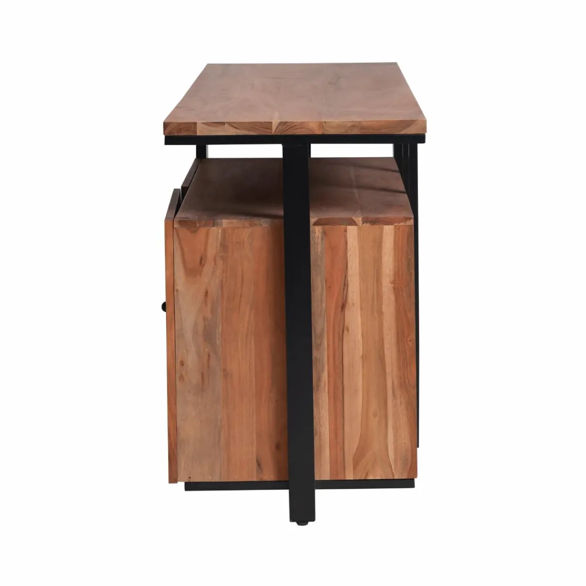 Made in Meubles Meuble sous vasque en bois d'acacia et métal Jacob