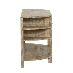 Made in Meubles Meuble sous vasque en bois de manguier blanchi Sienna