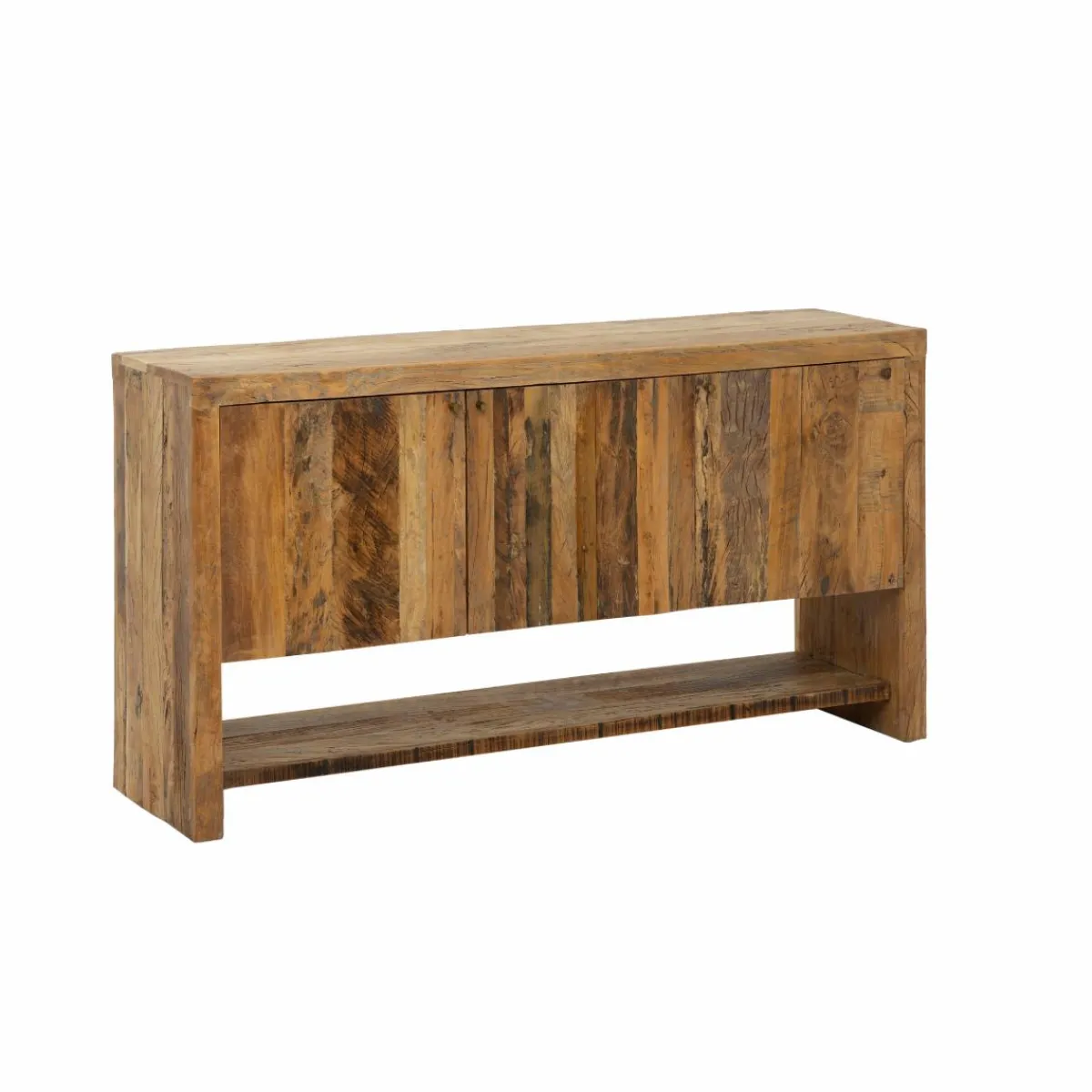 Made in Meubles Meuble sous vasque en bois recyclé Naël
