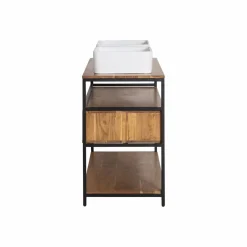 Made in Meubles Meuble sous vasque en bois d'acacia et métal Montréal