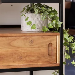 Made in Meubles Meuble sous vasque en bois d'acacia et métal Montréal