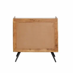 Made in Meubles Meuble sous vasque en bois d'acacia et marbre Aloé