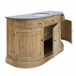 Made in Meubles Meuble sous vasque en bois recyclé Livio