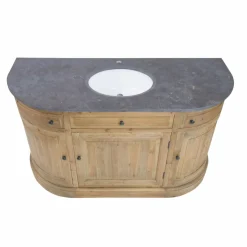 Made in Meubles Meuble sous vasque en bois recyclé Livio