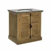 Made in Meubles Meuble sous vasque en bois recyclé Jude