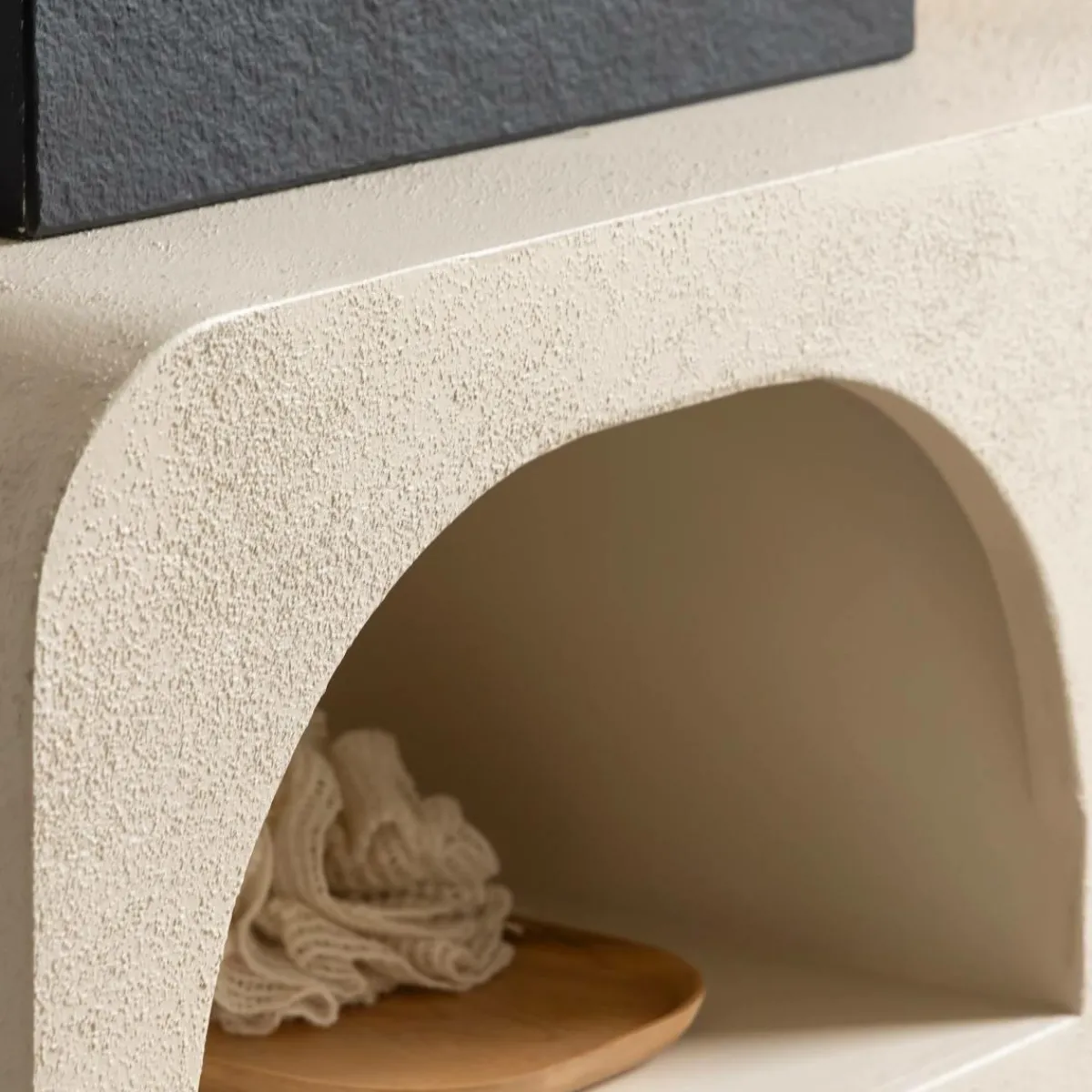Made in Meubles Meuble sous vasque en bois effet béton et bois d'acacia Dalva