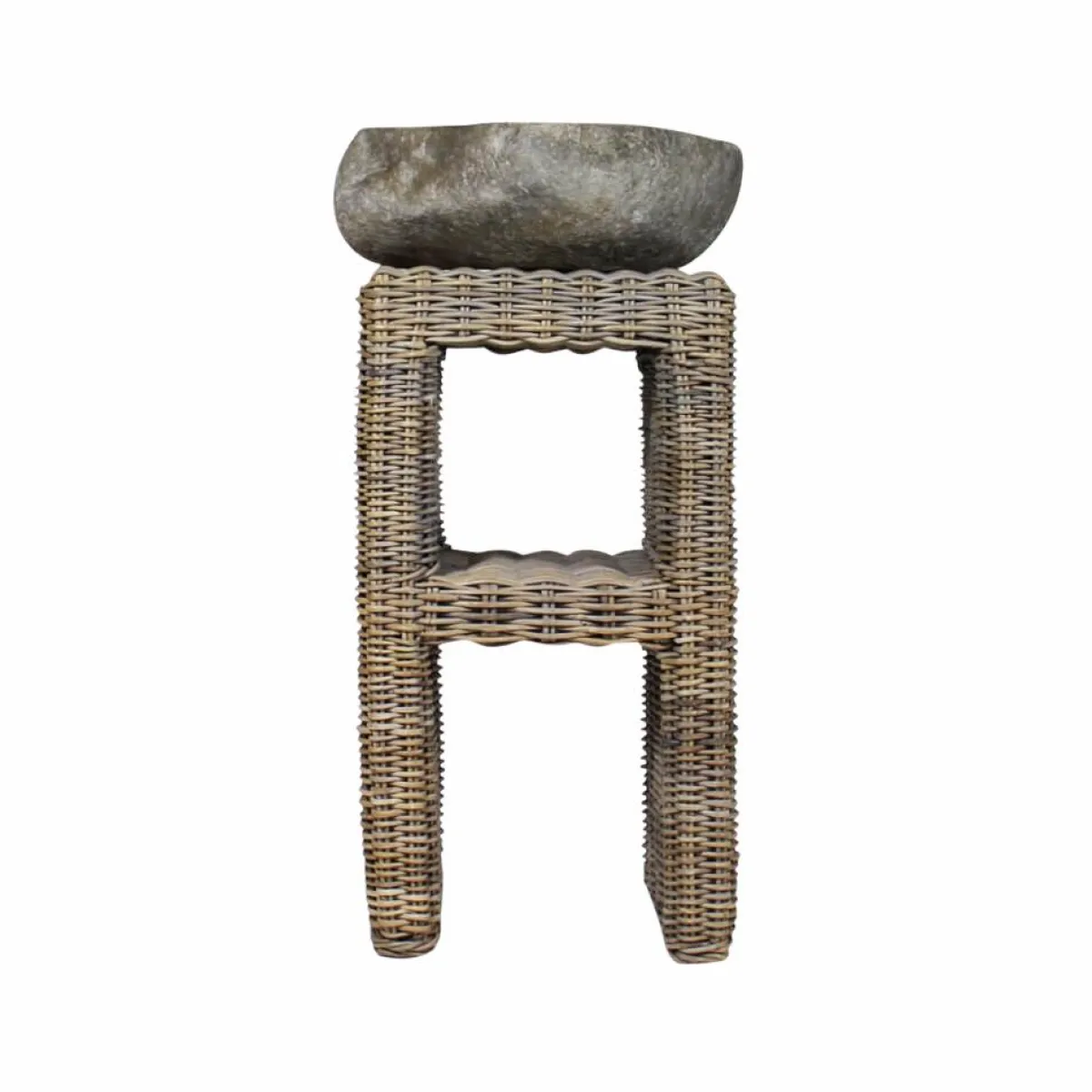 Made in Meubles Meuble sous vasque en rotin Rattan