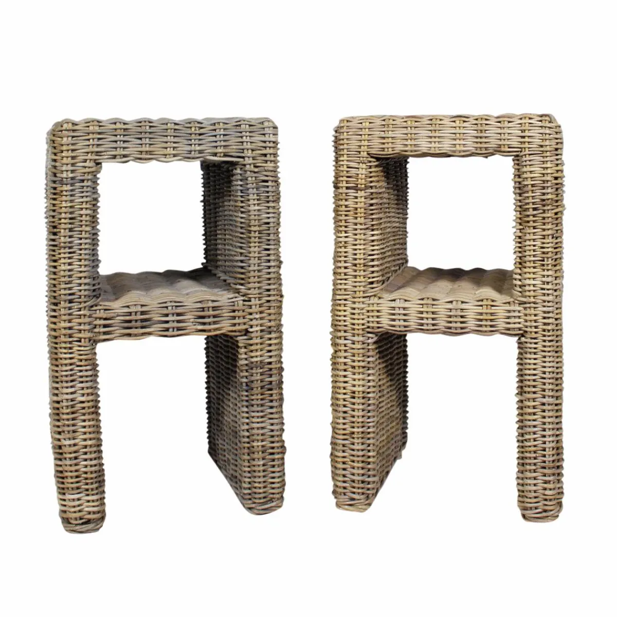 Made in Meubles Meuble sous vasque en rotin Rattan