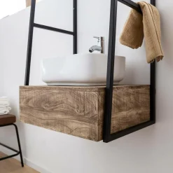 Made in Meubles Meuble sous vasque suspendu 1 vasque Amal