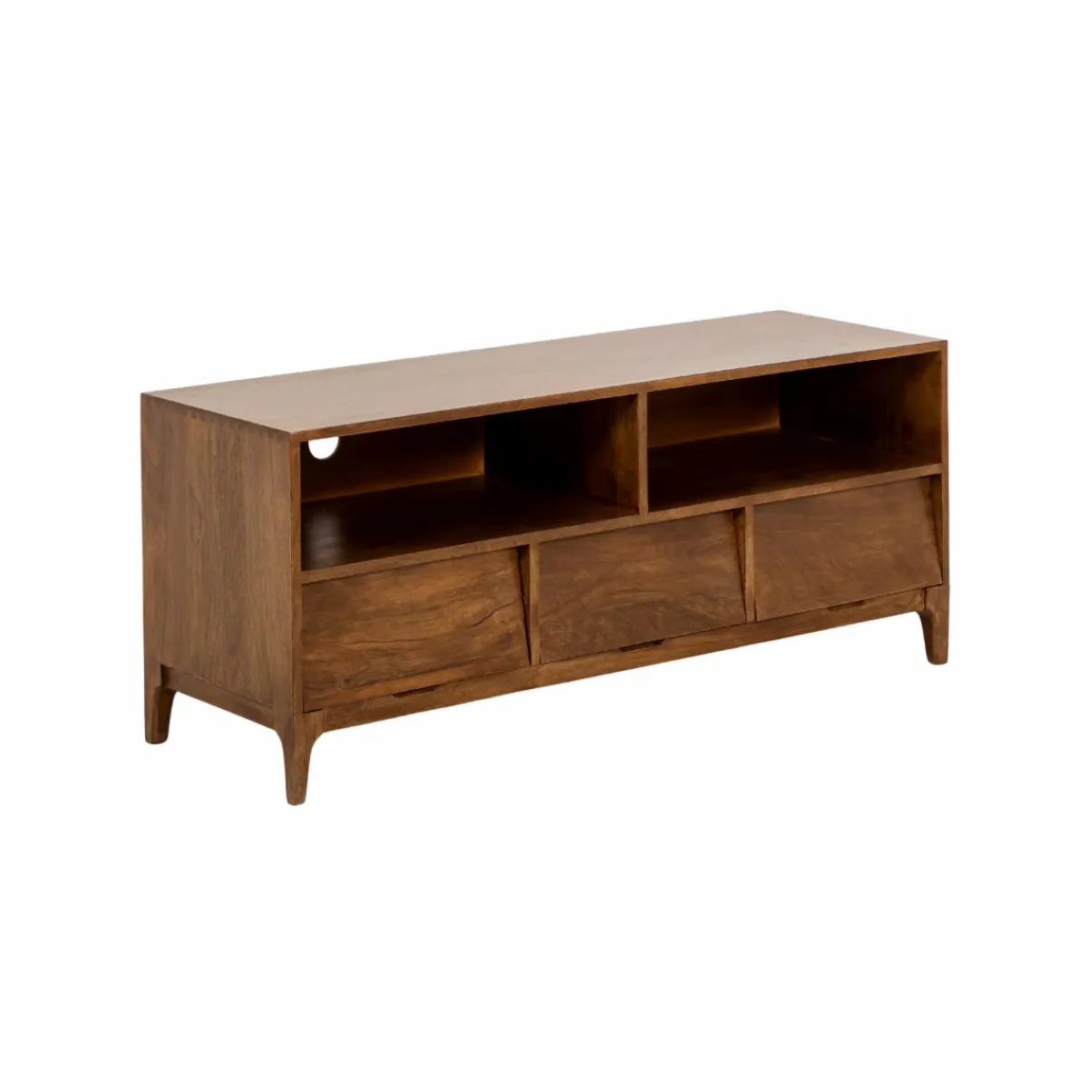 Made in Meubles Meuble TV 2 niches en bois de manguier Remick