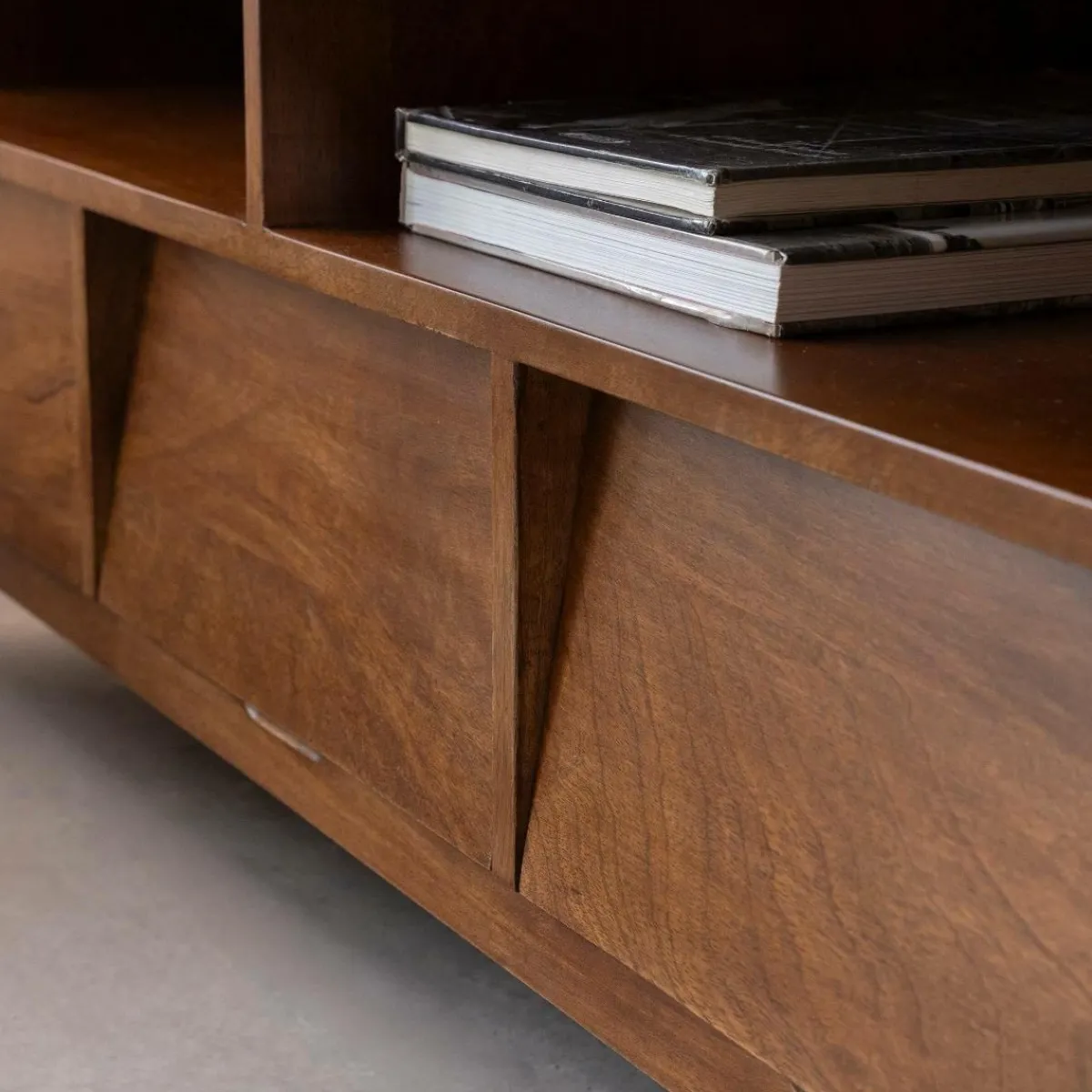 Made in Meubles Meuble TV 2 niches en bois de manguier Remick