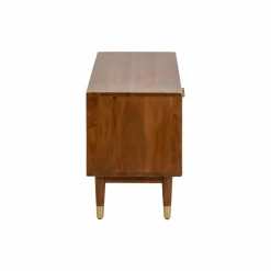 Made in Meubles Meuble TV 2 portes en bois d'acacia Emiel