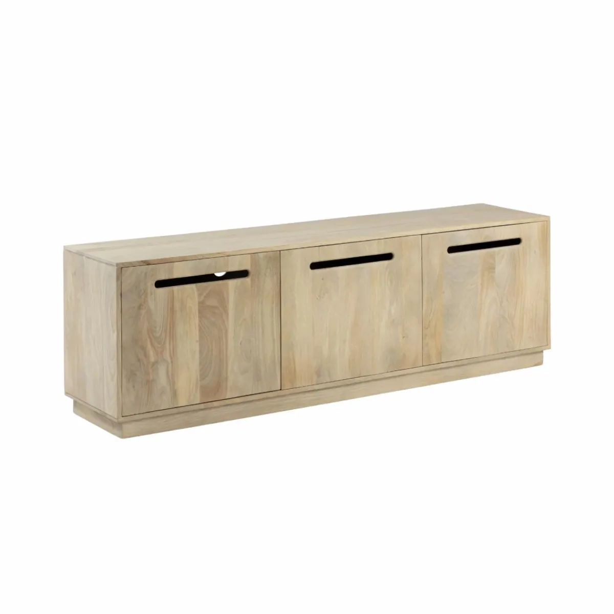 Made in Meubles Meuble TV 3 portes en bois de manguier Roni