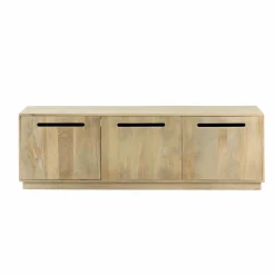 Made in Meubles Meuble TV 3 portes en bois de manguier Roni