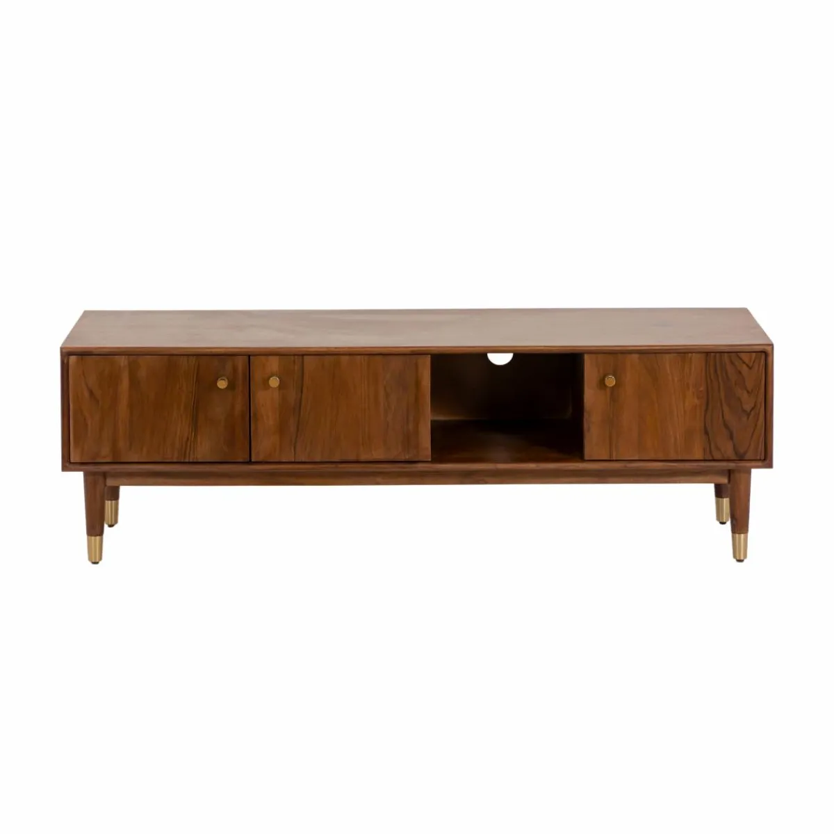Made in Meubles Meuble TV 3 portes en bois d'acacia Emiel
