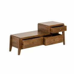 Made in Meubles Meuble TV 3 tiroirs en bois de manguier Remick