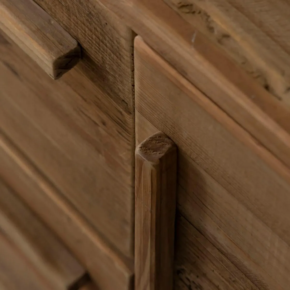 Made in Meubles Meuble TV arrondi en bois recyclé Blaise