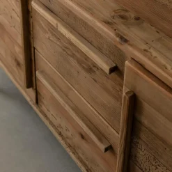 Made in Meubles Meuble TV arrondi en bois recyclé Blaise