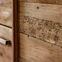 Made in Meubles Meuble TV arrondi en bois recyclé Blaise