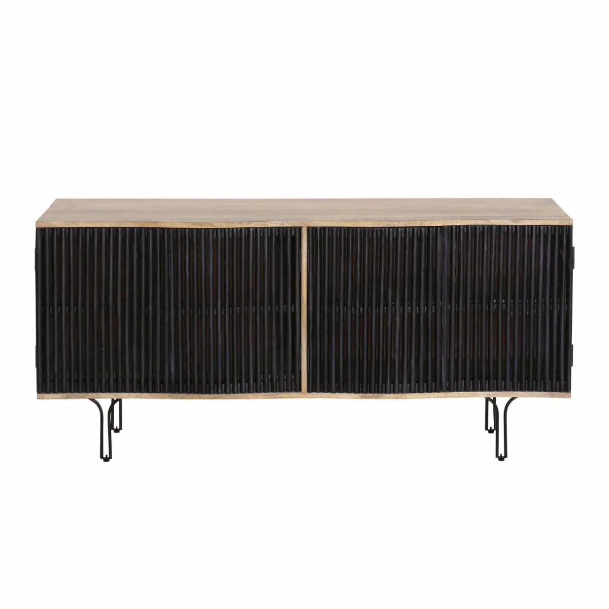 Made in Meubles Meuble TV bois de manguier et métal Auxence