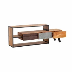 Made in Meubles Meuble TV en bois d'acacia Ernest