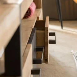 Made in Meubles Meuble TV en bois d'acacia Praia