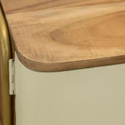 Made in Meubles Meuble TV en bois d'acacia et métal Andrès