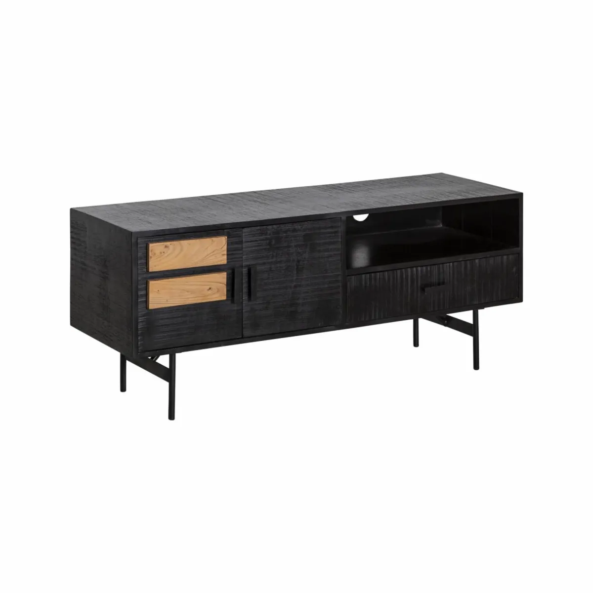 Made in Meubles Meuble TV en bois d'acacia Lupin