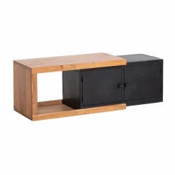 Made in Meubles Meuble TV en bois d'acacia Emilio