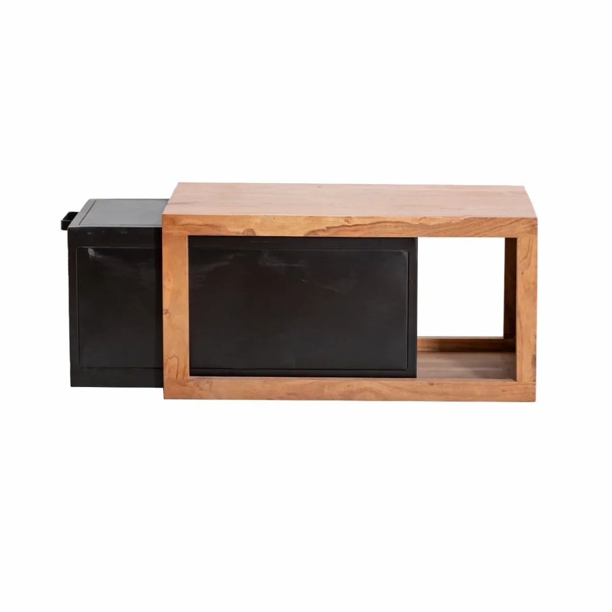 Made in Meubles Meuble TV en bois d'acacia Emilio