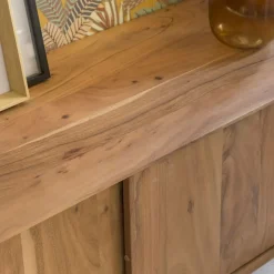 Made in Meubles Meuble TV en bois d'acacia Sara
