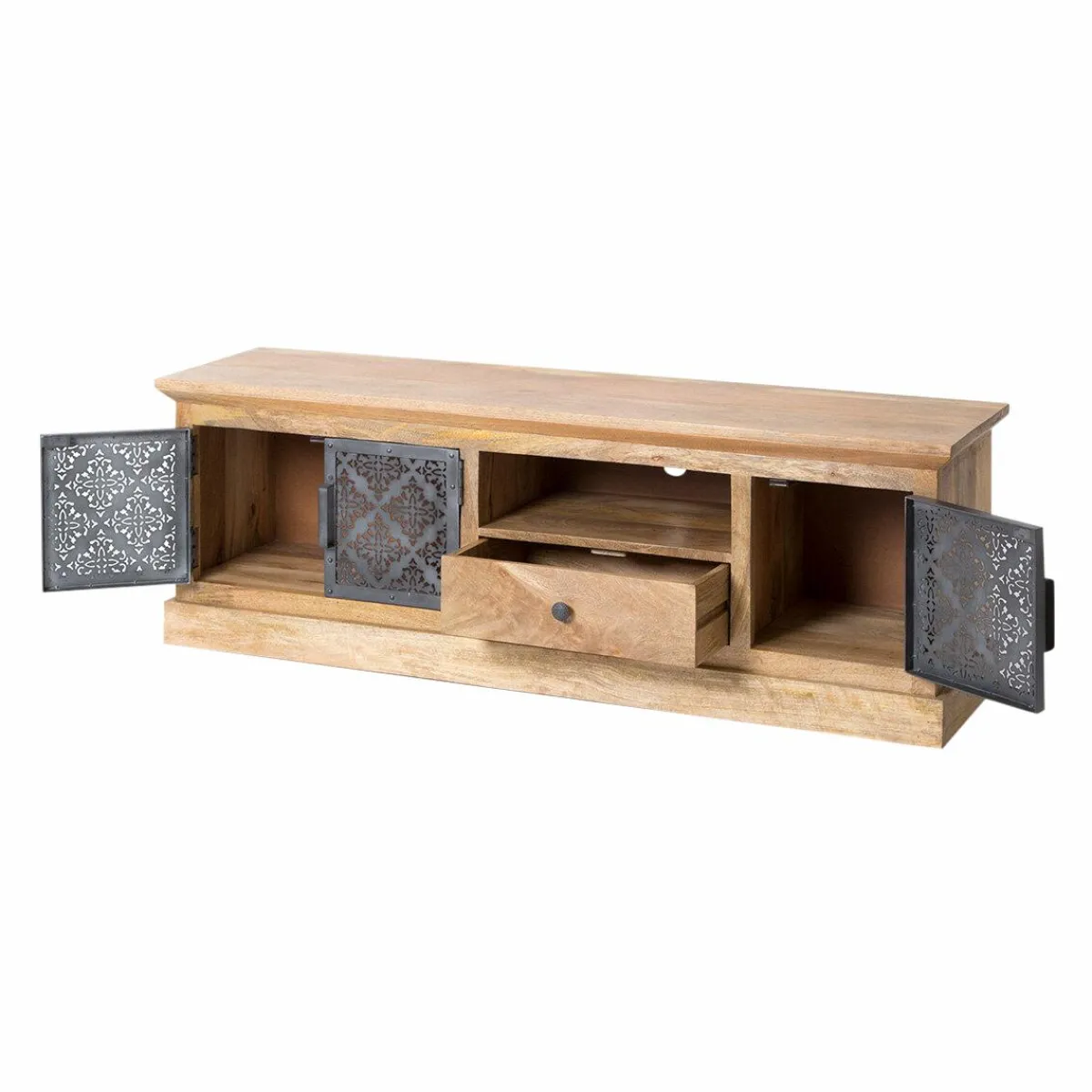 Made in Meubles Meuble TV en bois de manguier Sahara