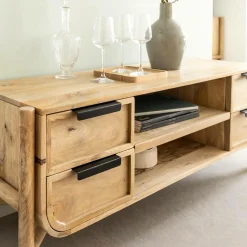 Made in Meubles Meuble TV en bois de manguier Nova
