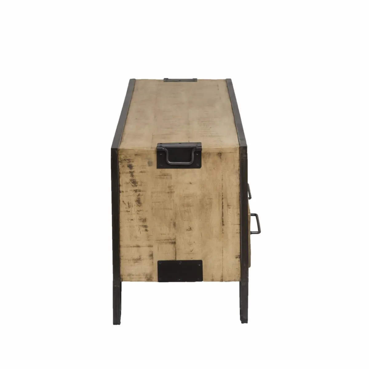 Made in Meubles Meuble TV en bois de manguier 3 tiroirs Wood