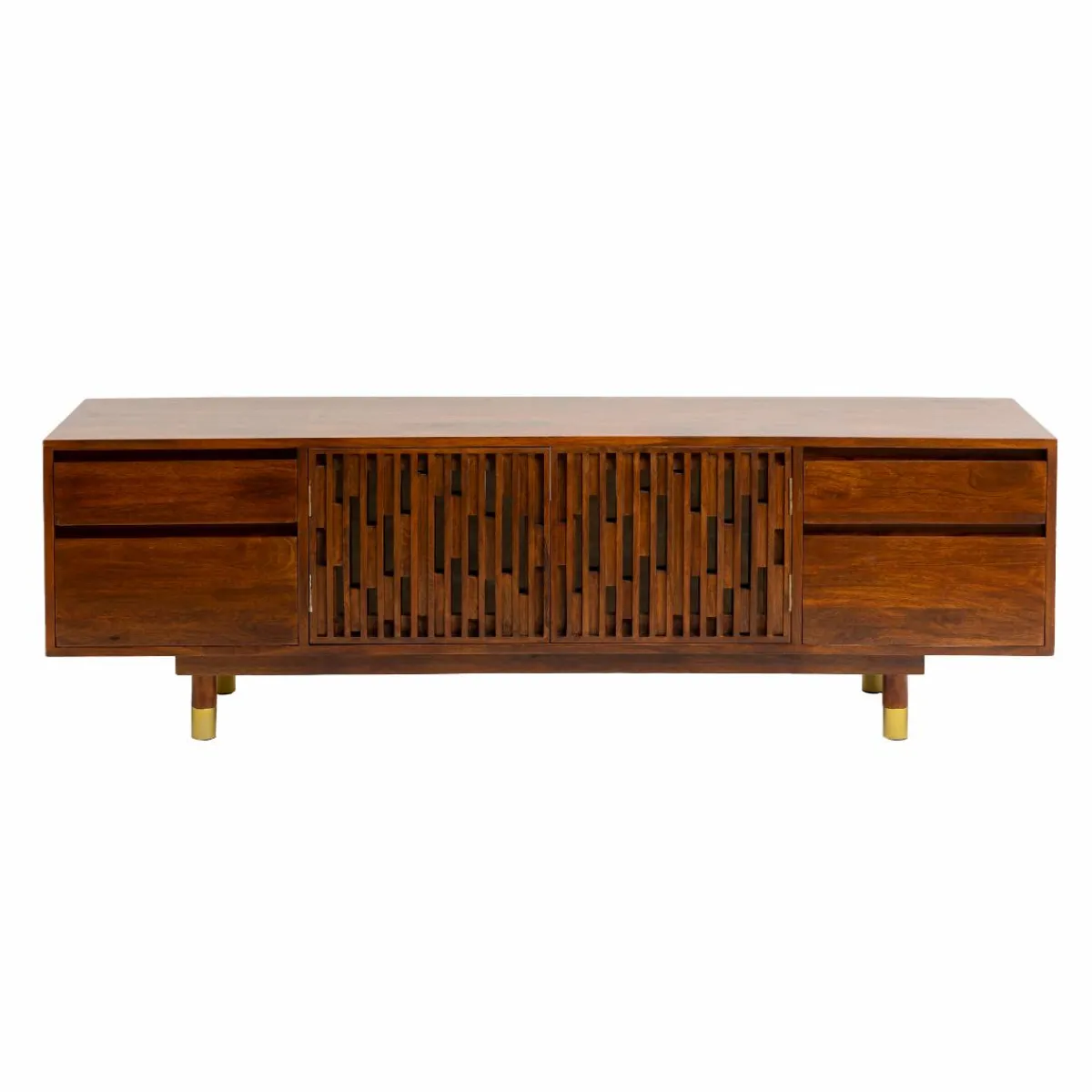 Made in Meubles Meuble TV en bois de manguier Xabi
