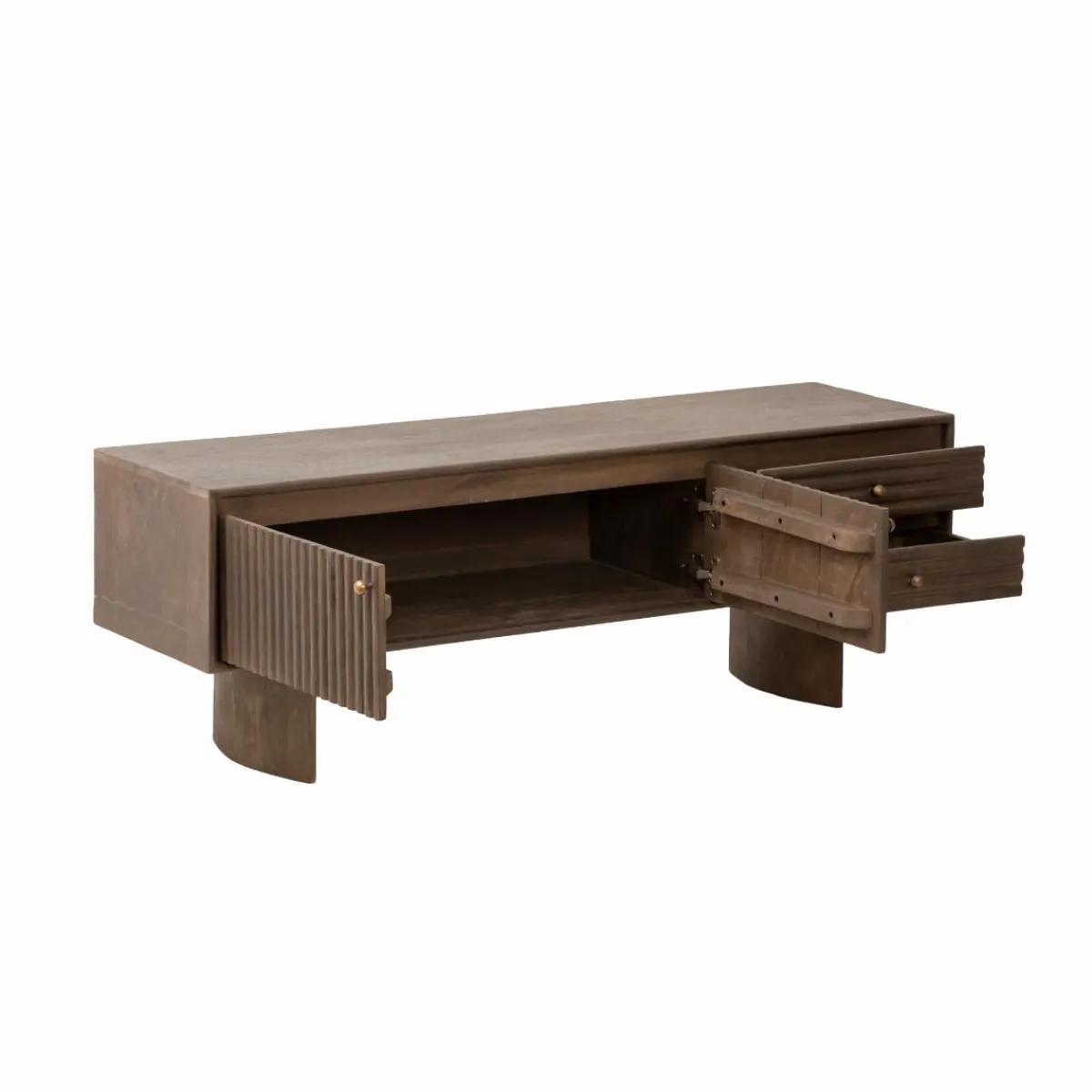 Made in Meubles Meuble TV en bois de manguier Niels