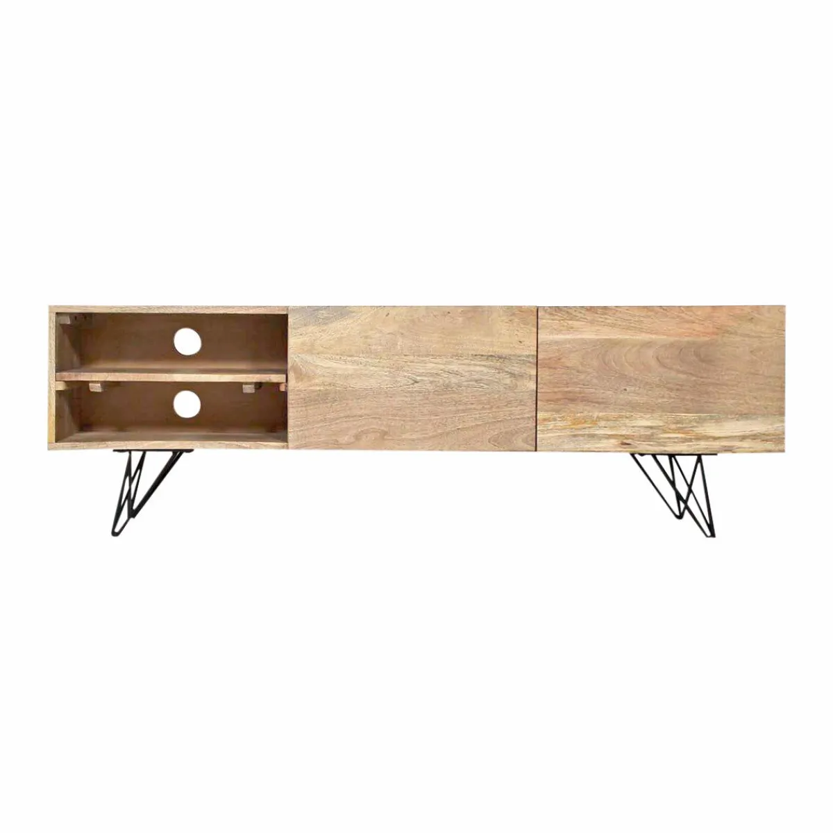 Made in Meubles Meuble TV en bois de manguier Carole