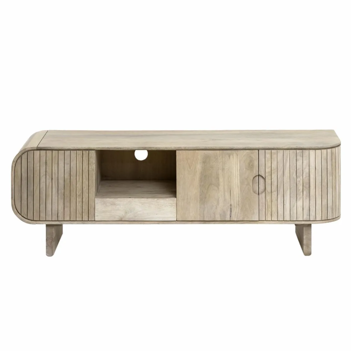 Made in Meubles Meuble TV en bois de manguier clair Yoni