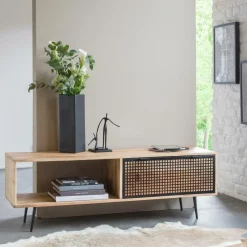 Made in Meubles Meuble TV en bois de manguier 140 cm Jasmin
