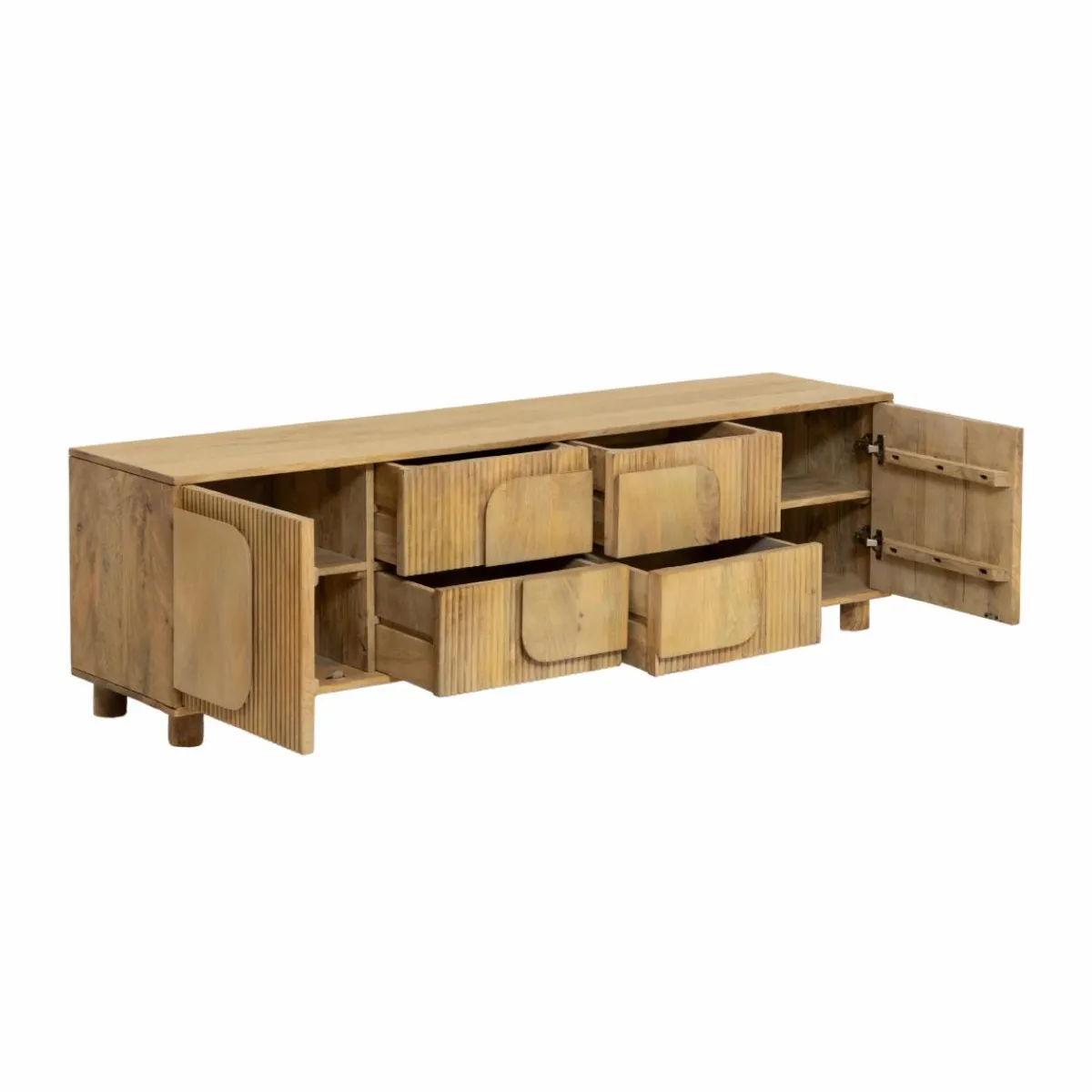 Made in Meubles Meuble TV en bois de manguier Eros