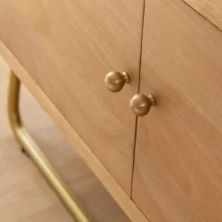 Made in Meubles Meuble TV en bois de manguier et métal Zack