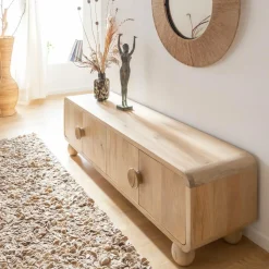 Made in Meubles Meuble TV en bois de manguier Horta
