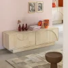 Made in Meubles Meuble TV en bois de manguier blanchi Miliam