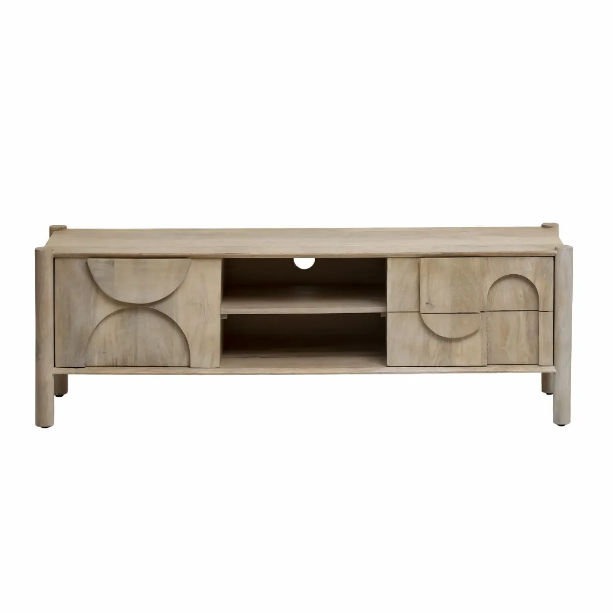 Made in Meubles Meuble TV en bois de manguier Tysia